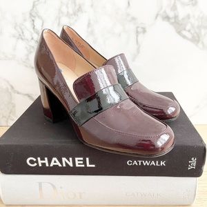 BNWT Franco Sarto Patent Block Heel Dress Loafer
